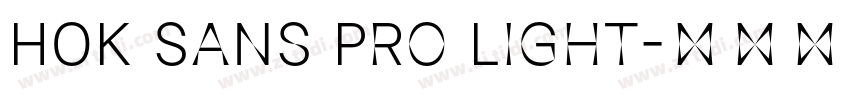 HOK Sans Pro Light字体转换